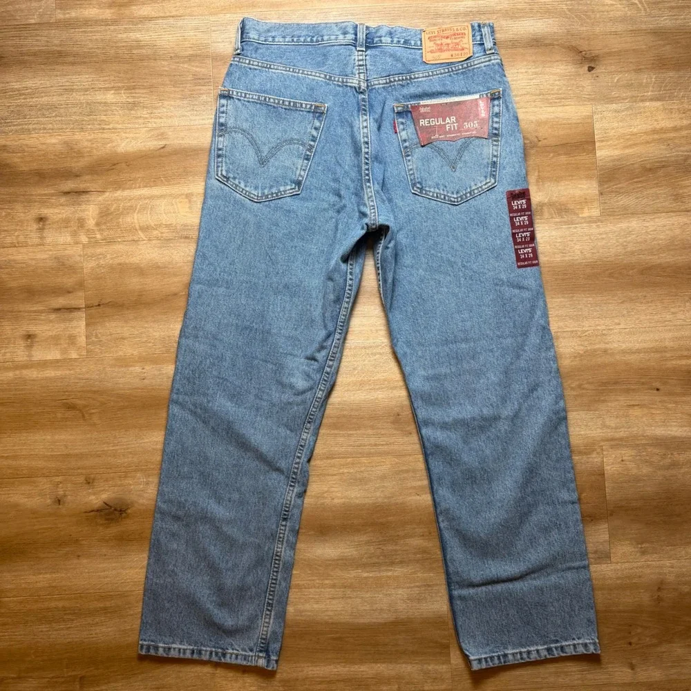 Levi's 505 Regular Fit Jeans Mens 34x29 Blue Straight Leg Denim New Deadstock